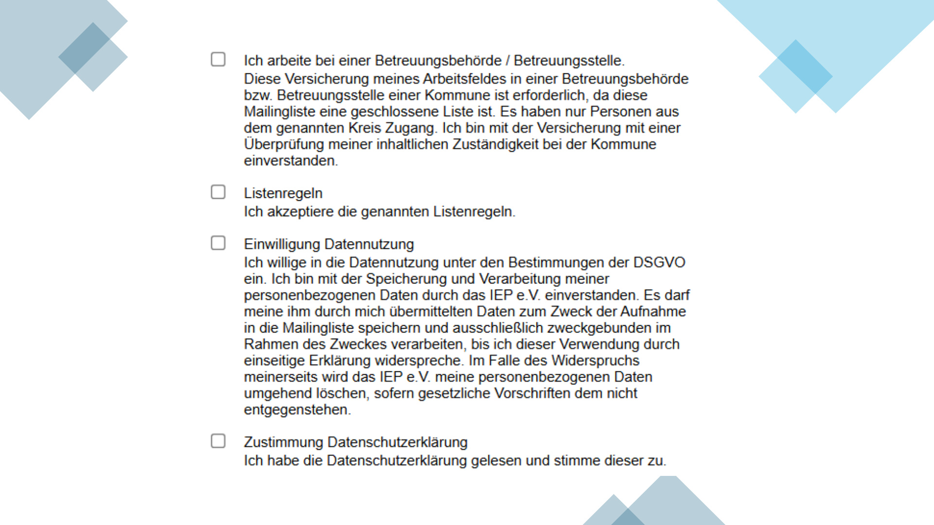 Pick Maillingliste für Betreuungsbehörden S.9